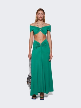 Gathered Maxi Skirt Emerald secondary image