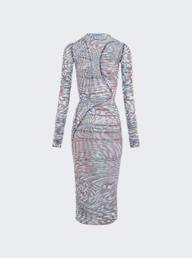 Printed Star Mesh Dress