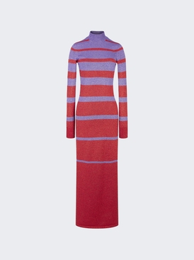 Metallic Stripe Knitted Dress