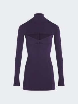 Cut Out Mini Dress Dark Violet