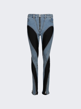 Spiral Slit Hem Jeans