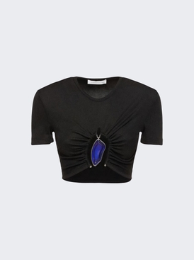 Moodstone Ruched Crop Tee