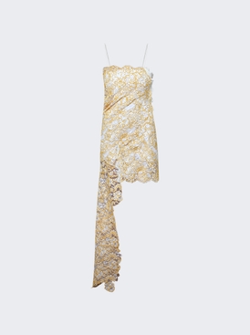 Floating Lace Cami Mini Dress Signal Yellow