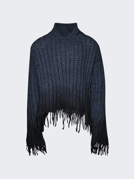Coated Bulky Knitted Hoodie