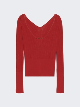 Long Sleeve Scalloped Top