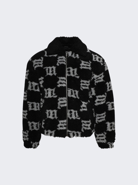 Monogram Faux Sherling Jacket Black