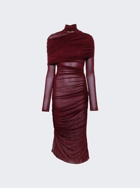 Semi-sheer Mesh Midi Dress