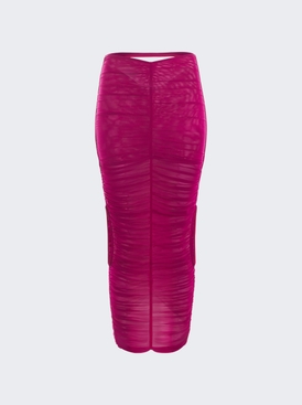 Ruched Mesh Skirt