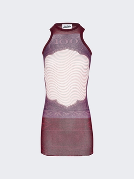 Cartouche Printed Mesh Short Dress