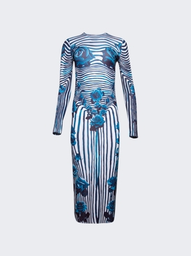 Flower Body Morphing Dress Blue