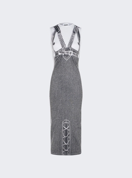 Madonna Trompe L'oeil Dress Grey