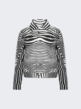Body Morphing Printed Denim Jacket