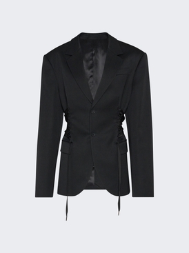 Tailored Wool Jacket With Lacing Detail