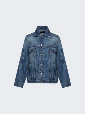 Denim Jacket With Lacing And Elbow Bonding Detail