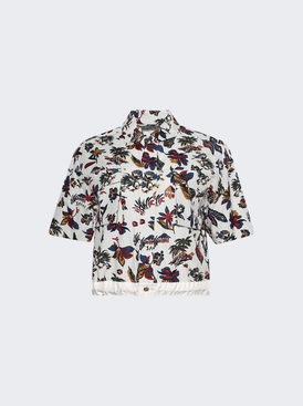 Tropical Print Shirt Ivory