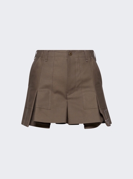 X Wtaps Cotton Back Satin Shorts Taupe