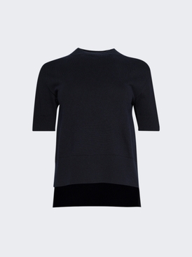 Poplin Knit Pullover Navy