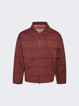 Window Pane Boxy Jacket Clay