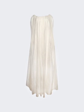 Vapour Overlay Silk Gown White