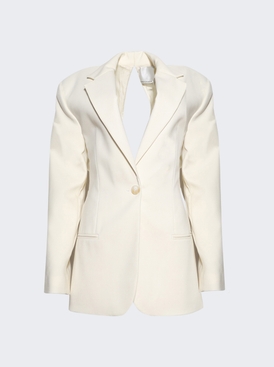 Intimate Bow-back Twill Blazer White