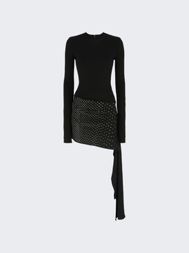 Asymmetric Mini Dress Black