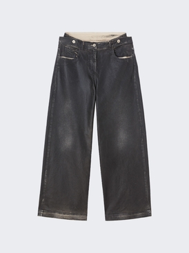 Wide Leg Jeans Navy Blue