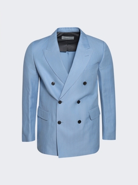 Double Breasted Blazer Light Blue
