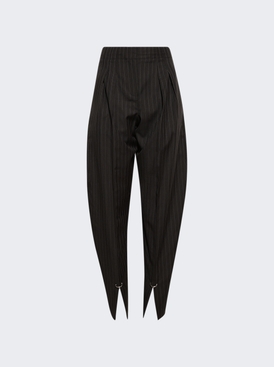 Pierced Tailored Pants Black On Grey