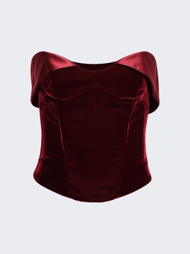 Bustier Top Blood Red