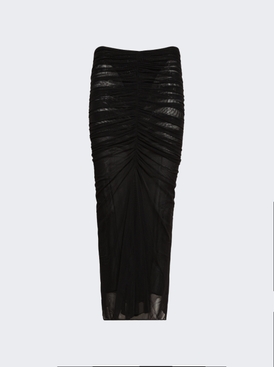 Ruched Midi Skirt Black