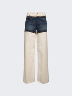The Petit Grand Denim Jeans Ecru And Vintage Blue