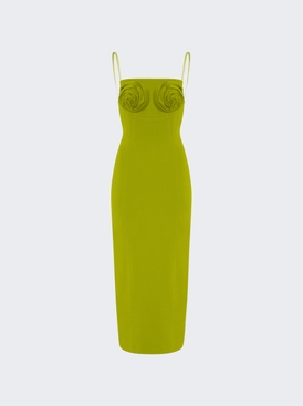 Green Conical Bra Cup Dress Acid Green
