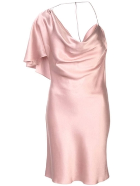 Silk One-shoulder Mini Dress