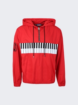 Half-zip Pullover Hoodie Red