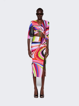 Iride-Print Midi Skirt Multicolor secondary image