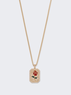 Rose Antique Necklace 18k Yellow Gold