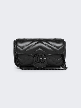 GG Marmont Leather Super Mini Bag Black