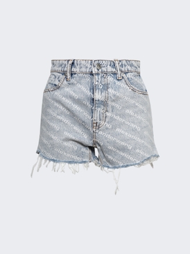 Bite Logo Denim Shorts Pebble Bleach