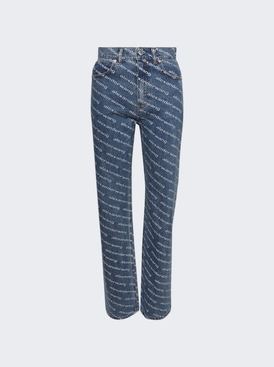 Ez Logo Crystal Jeans Deep Blue