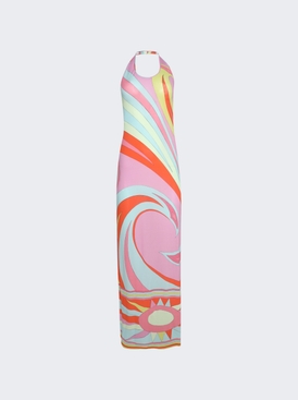 Cigni Print Long Dress