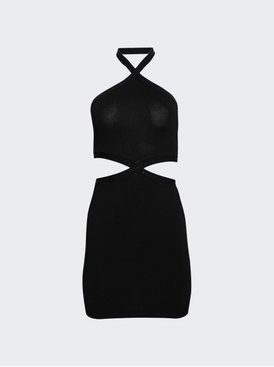 Halter Dress With Criss Cross Logo Trim