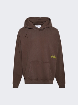 Blank Hooded Sweatshirt Brown