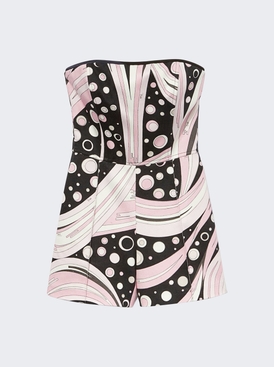 Jumpsuit - Cotton Gabardine Stretch Black And Pink