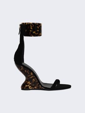 Tortoiseshell Wedge Sandals Natural