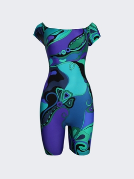 Orchidee Print Jumpsuit Smeraldo