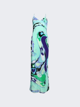 Maxi Dress Verde And Lilla