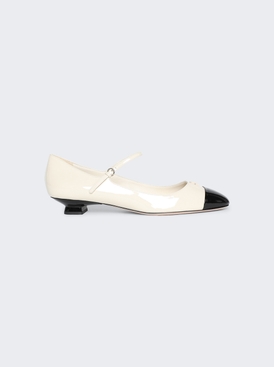 Decollete Ballet Flat Avorio And Nero