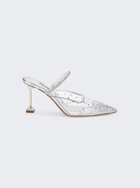 EMBELLISHED POINTED TOE PUMP Argento Silver