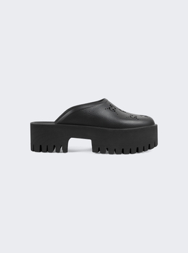 Perforated Platform Mule Black