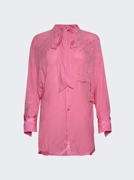 Logomania Allover Jacquard Shirt Pink